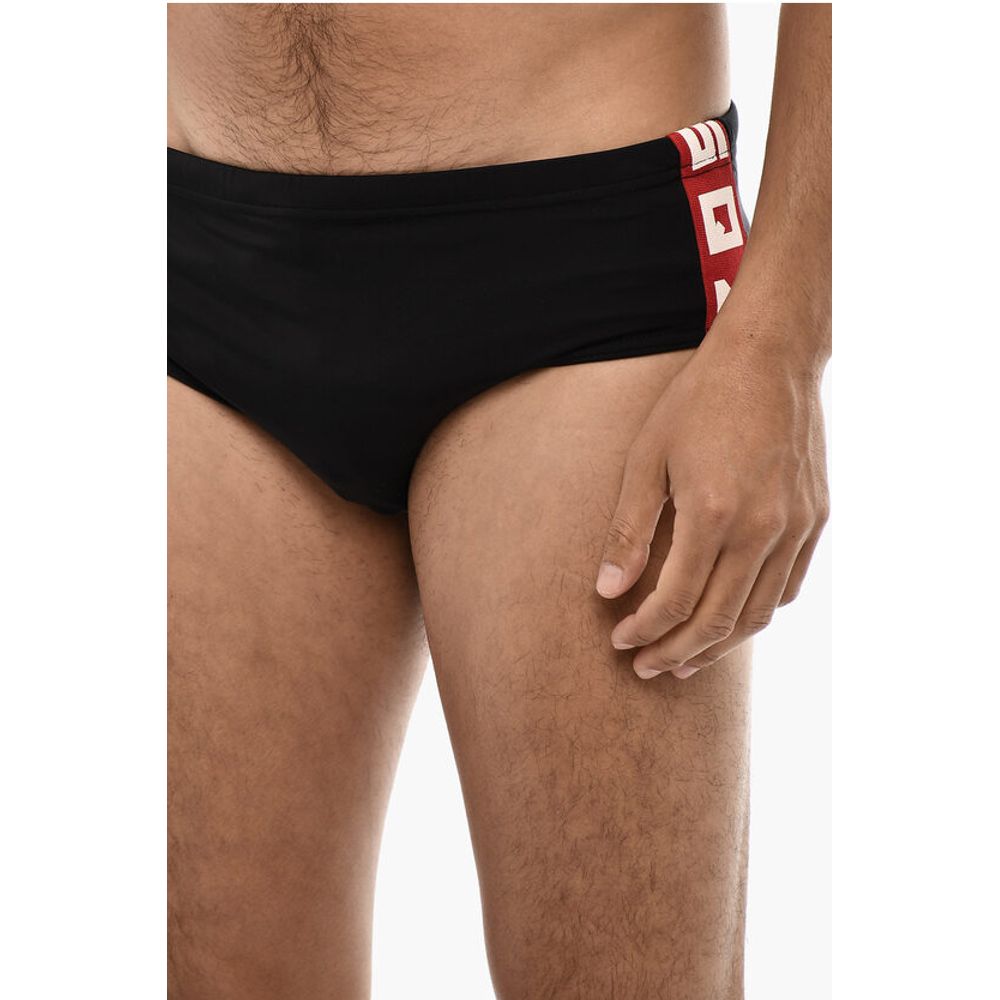 Dsquared² Slip Swimshorts With Logoed Contrasting Bands
