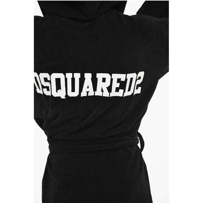Dsquared² Terry Cottton Bathrobe with Belt and Hood