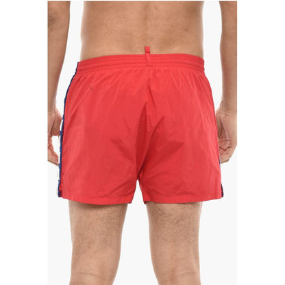 Dsquared² Boxer Swimsuit With Logoed Contrasting Bands