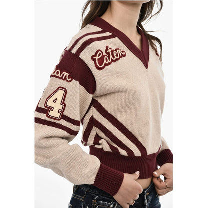 Dsquared² V-Neck Sweater with Contrasting Trims