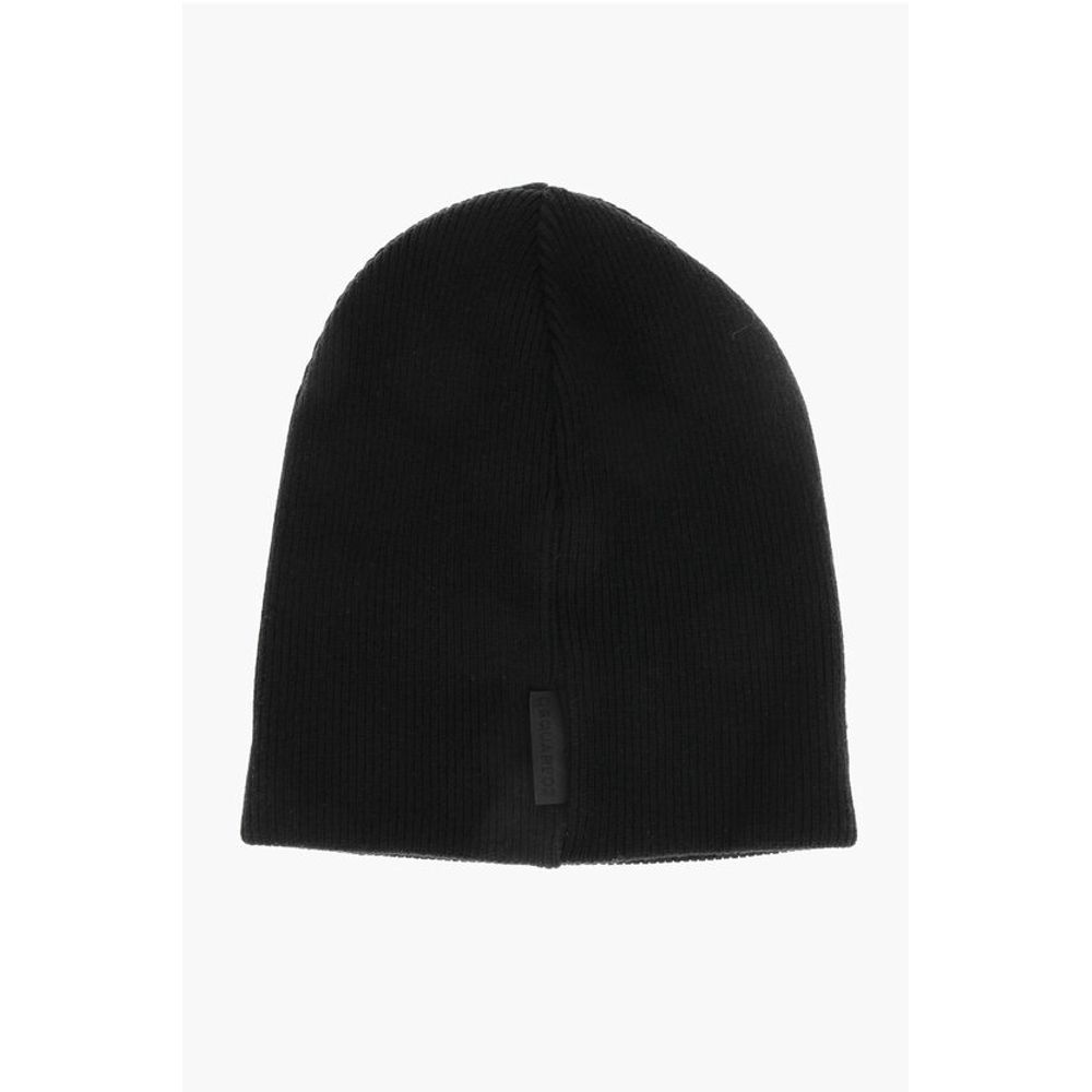 Dsquared² Wool 24-7 STAR Beanie with Contrasting Detail