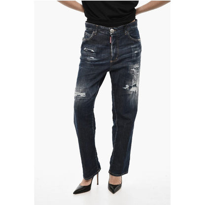Dsquared² Distressed BOSTON Jeans with Logo Button
