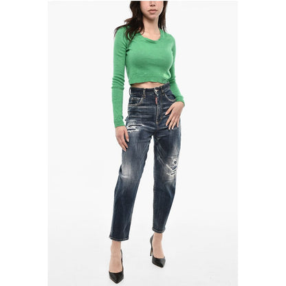 Dsquared² High Waist Distressed Jeans