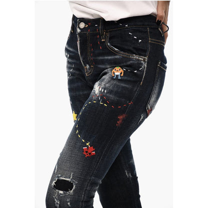 Dsquared² Regular Waist Distressed Regular Fit Jeans