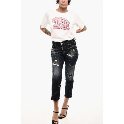 Dsquared² Regular Waist Distressed Regular Fit Jeans
