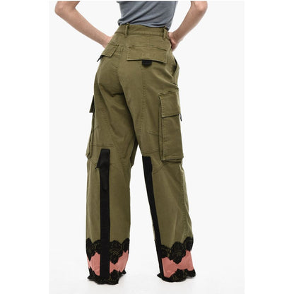 Dsquared² High-Waisted Cargo Pants With Satin Hem