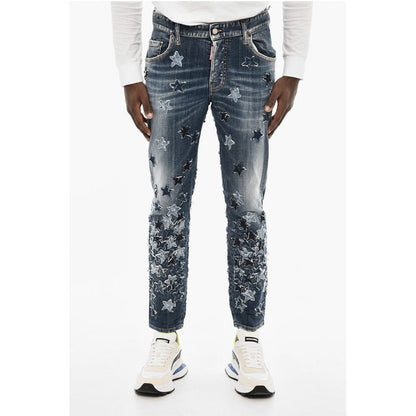 Dsquared² All-Over Patches Delave' SKATER Jeans