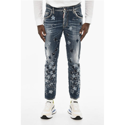 Dsquared² All-Over Patches Delave' SKATER Jeans