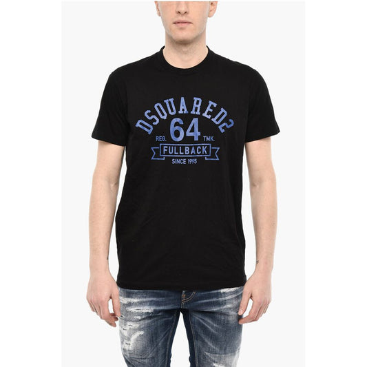 Dsquared² Cotton Crew-neck T-shirt with Contrasting Print