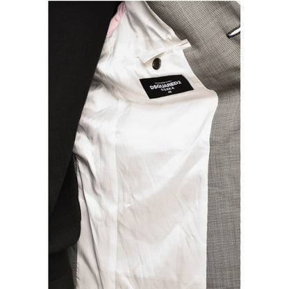 Dsquared² houndstooth virgin wool side vents 3-button blazer