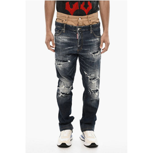 Dsquared² Double Fabric Distressed Jeans