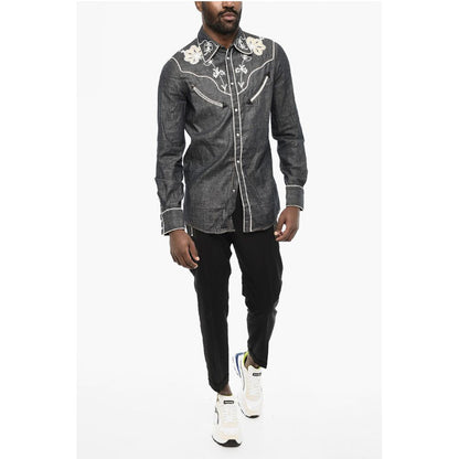 Dsquared² Rhinestone Denim Shirt