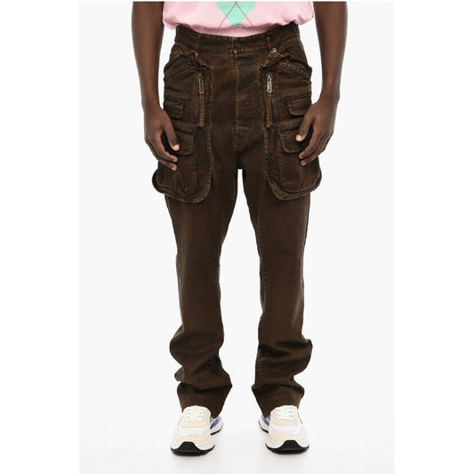 Dsquared² Coated Cotton Cargo Pants