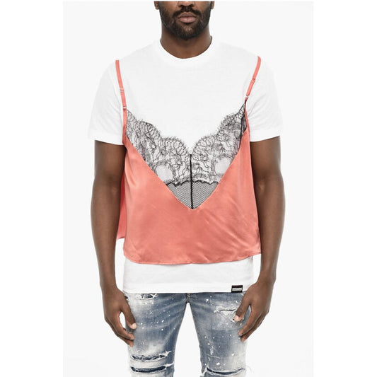 Dsquared² Underwear Cotton Crew-neck T-shirt with Top Detail