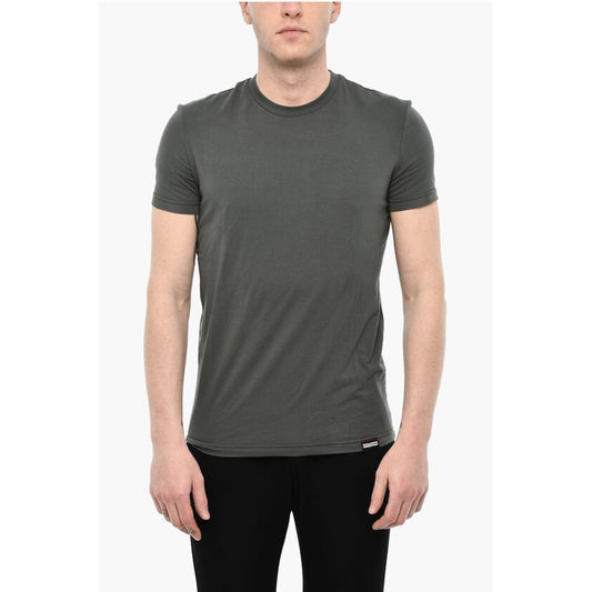 Dsquared² Solid Color Underwear Crew-neck T-shirt