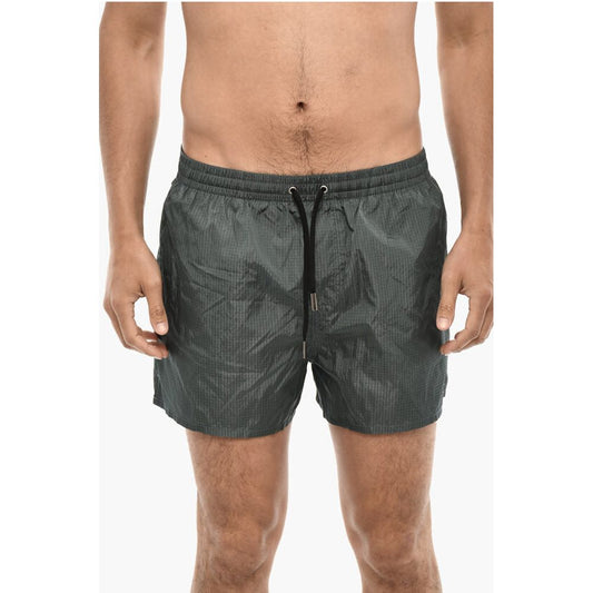 Dsquared² Logo Print MIDI Boxer Swimsuit