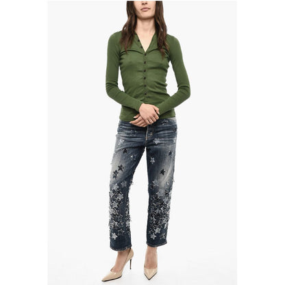 Dsquared² Ribbed V-neck Cardigan