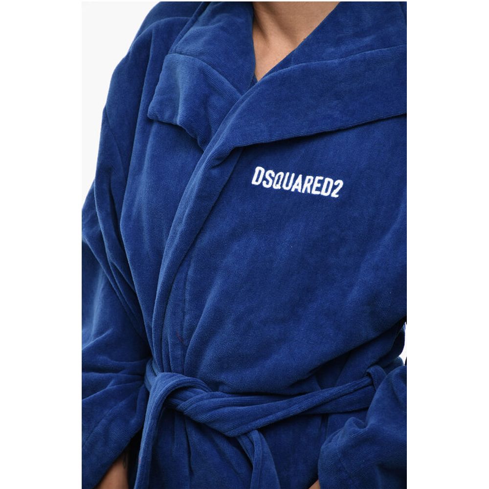 Dsquared² Cotton Terry ICON Bathrobe With Belt