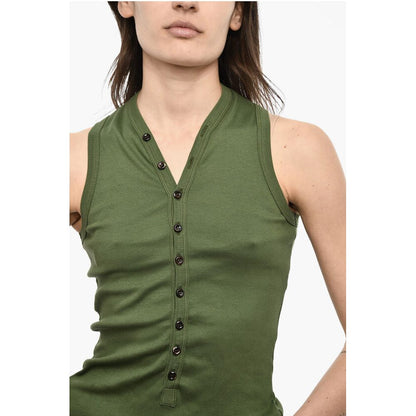 Dsquared² Ribbed V-neck Top