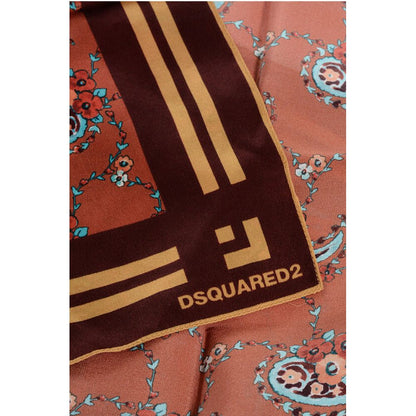 Dsquared² Silk Foulard with Floral Paisley Motif