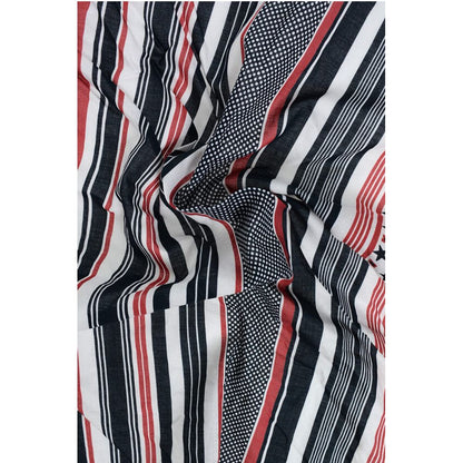 Dsquared² Striped Cotton Foulard with Stars Print