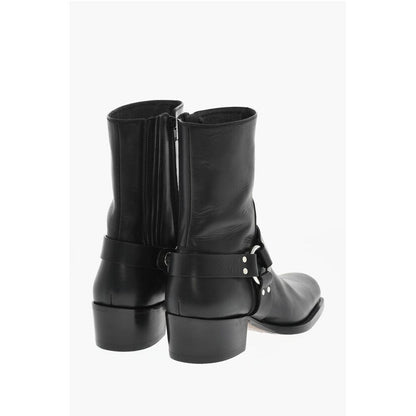 Dsquared² Leather RING Boots With Harness Details