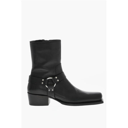 Dsquared² Leather RING Boots With Harness Details