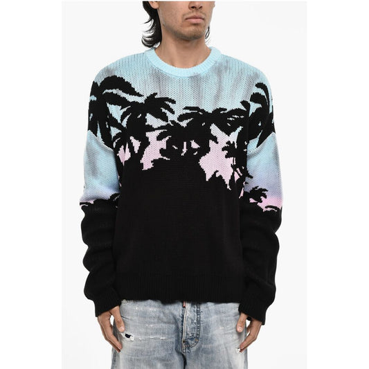 Dsquared² Tricolor Cotton Crew-neck Sweater