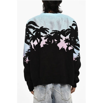 Dsquared² Tricolor Cotton Crew-neck Sweater