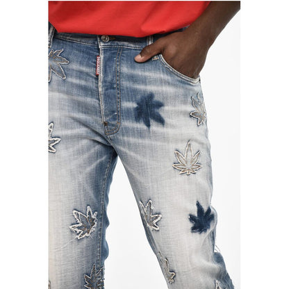 Dsquared² All-Over Patches Boot Cut Jeans