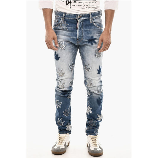 Dsquared² Slim Fit MARIJA Jeans With Patches Details 16 cm