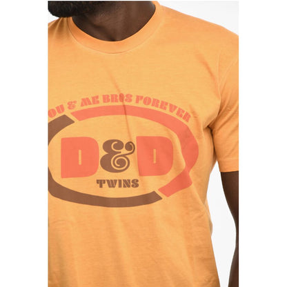 Dsquared² Cotton Crew-neck T-shirt with Frontal Maxi Print