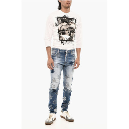 Dsquared² Slim Fit MARIJA Jeans With Patches Details 16 cm