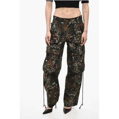 Dsquared² High-waisted Cargo Pants With Camouflage Motif