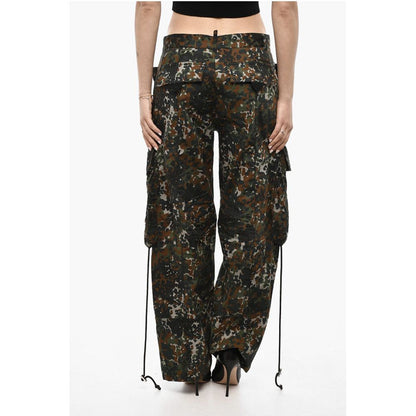 Dsquared² High-waisted Cargo Pants With Camouflage Motif