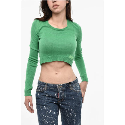 Dsquared² Cropped Cashmere Crew-Neck Sweater