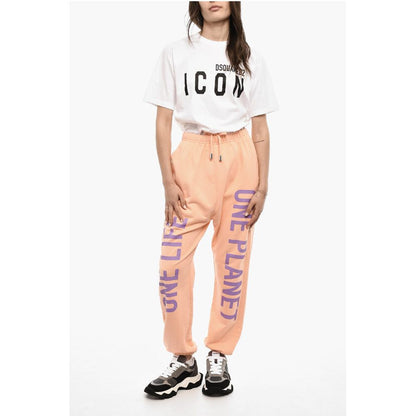 Dsquared² 2 Pockets Lightweight Cotton Joggers With Side Print