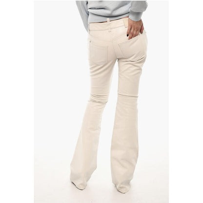 Dsquared² Mid-Waist Boot Cut Leather Pants