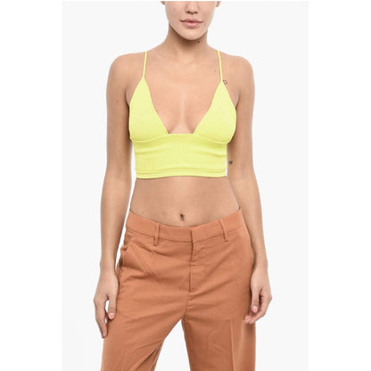 Dsquared² Deep Neckline Ribbed Cropped Top