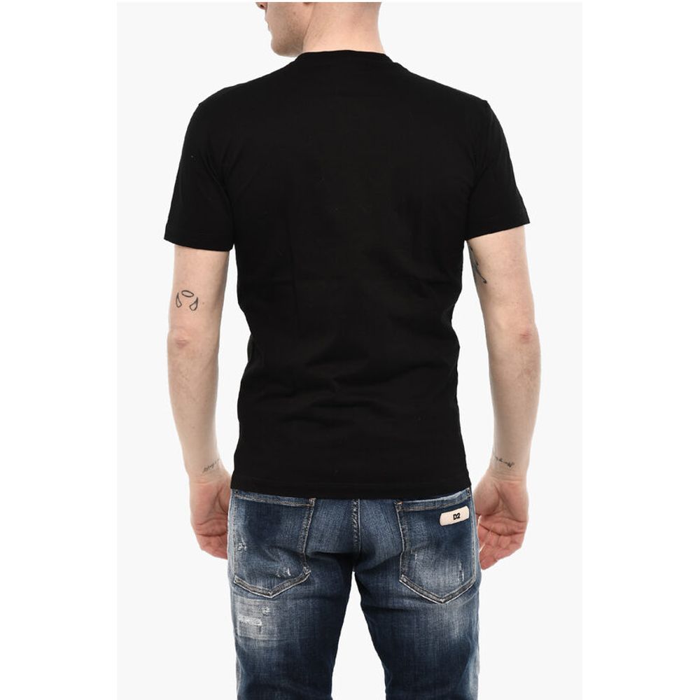 Dsquared² Cotton Crew-neck T-shirt with Frontal Maxi Print