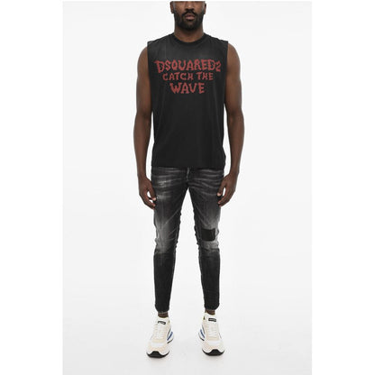 Dsquared² Crew-neck T-shirt with Gothic Print