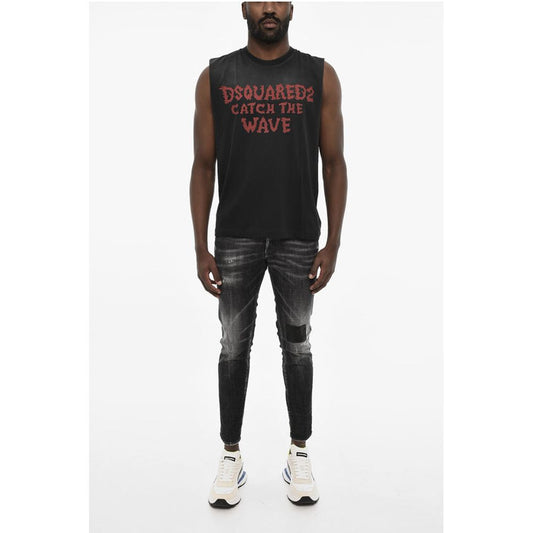 Dsquared² Crew-neck T-shirt with Gothic Print