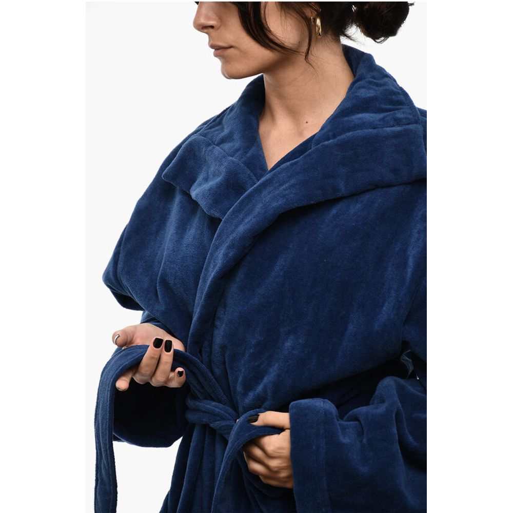 Dsquared² Cotton Terry Beach Bathrobe With Embroidery