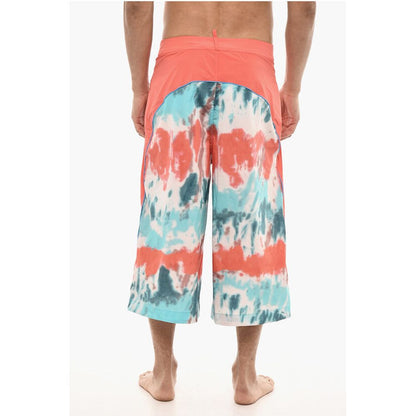 Dsquared² Maxi Swim Shorts With Tie Dye Print