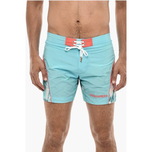 Dsquared² Tie Dye Print MIDI Boxer Swimsuit