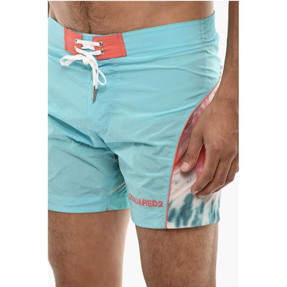 Dsquared² Tie Dye Print MIDI Boxer Swimsuit