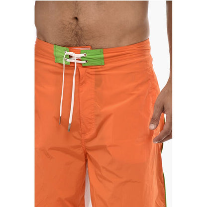 Dsquared² Extra-Long Swim Short with Contrasting Desing