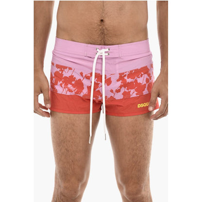 Dsquared² Logoed Swim Short with Floral Motif