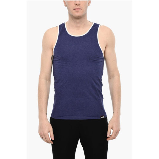 Dsquared² Cotton Underwear Tank Top With Contrasting Trim