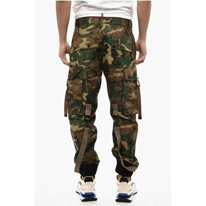 Dsquared² Camouflage Cargo Pants with Suspenders